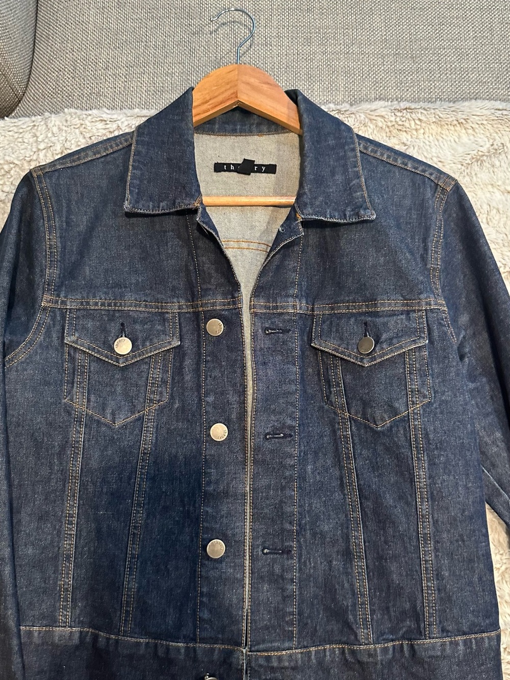 Theory Dark Indigo Denim Jacket